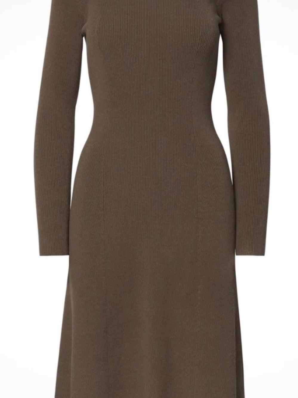 Banana Republic Long Sleeve Rib Knit Green Women's Dress